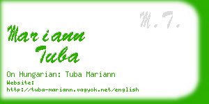 mariann tuba business card